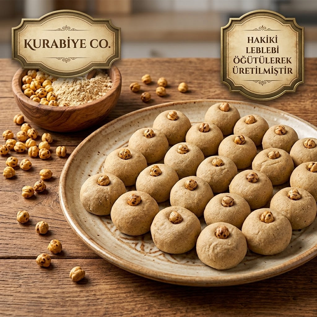 Leblebili Kurabiye 265 gr – Hakiki Leblebiden Öğütülmüş, Geleneksel El Yapımı Kuru Pasta 12-13 Adet